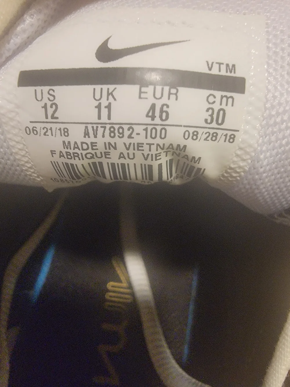 Nike Air Max 270 White Black Gold